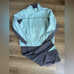 CLEARANCE 
Reebok Women’s Aqua and Charcoal Windbreaker